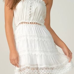 Elan Anoki Strapless Dress L White